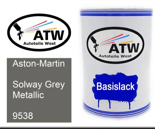 Aston-Martin, Solway Grey Metallic, 9538: 500ml Lackdose, von ATW Autoteile West.